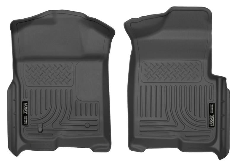 Ford F-150 Floor Liners - Front - Husky Liners - WeatherBeater - Black - `09-`12